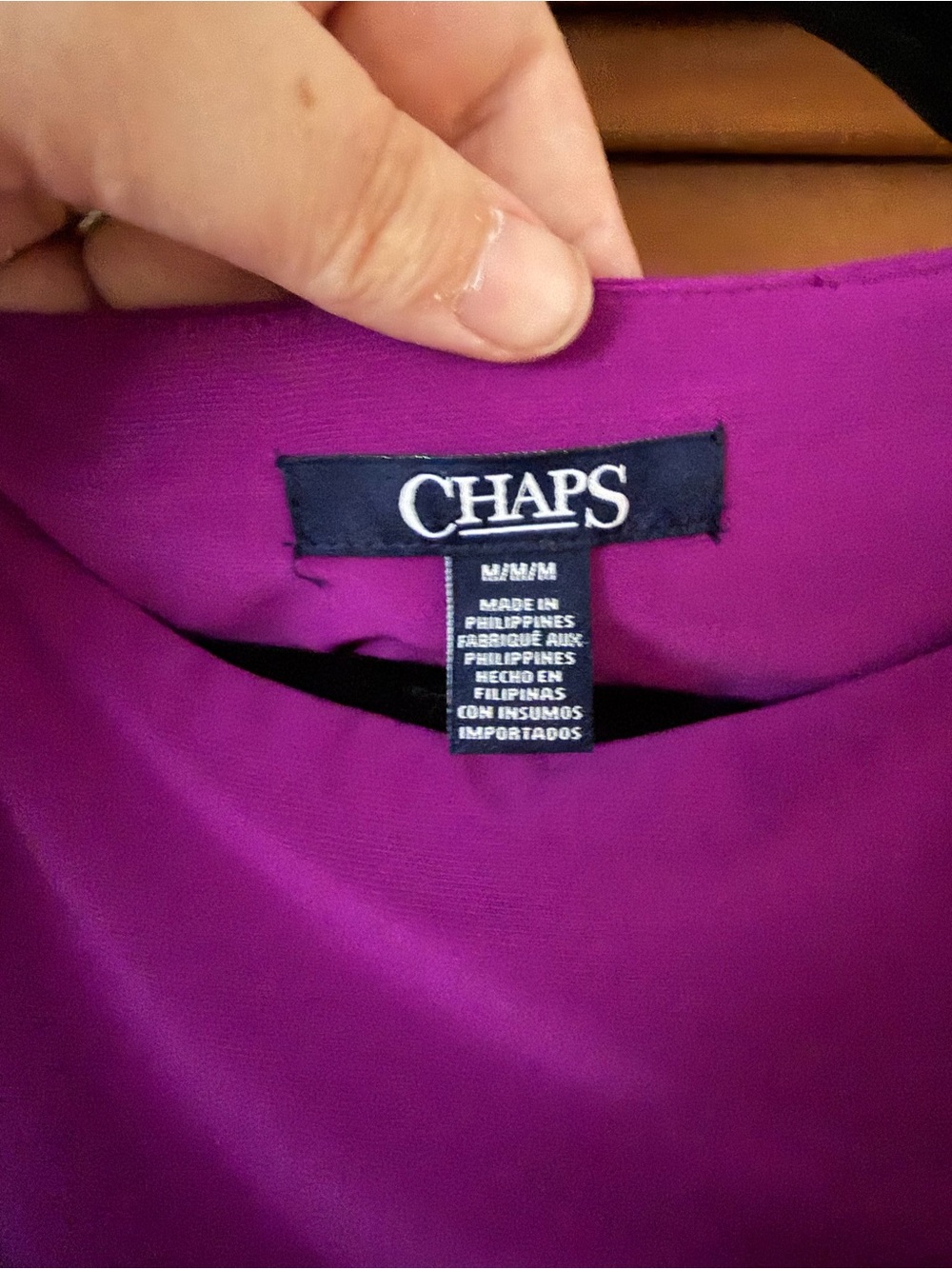 Chaps color block dress purple navy blue size M NWOT - Picture 3 of 10